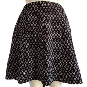 Womens Skirt Size 8 Black Red Flare HighWaist Twee Professional Coquette Office